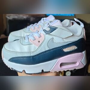 Sz 11C Toddler Girl's  NIKE AIR MAX 90 "White/Pink/Grey" Casual Shoes